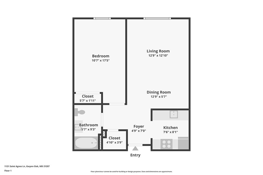 One Bedroom Floorplan
